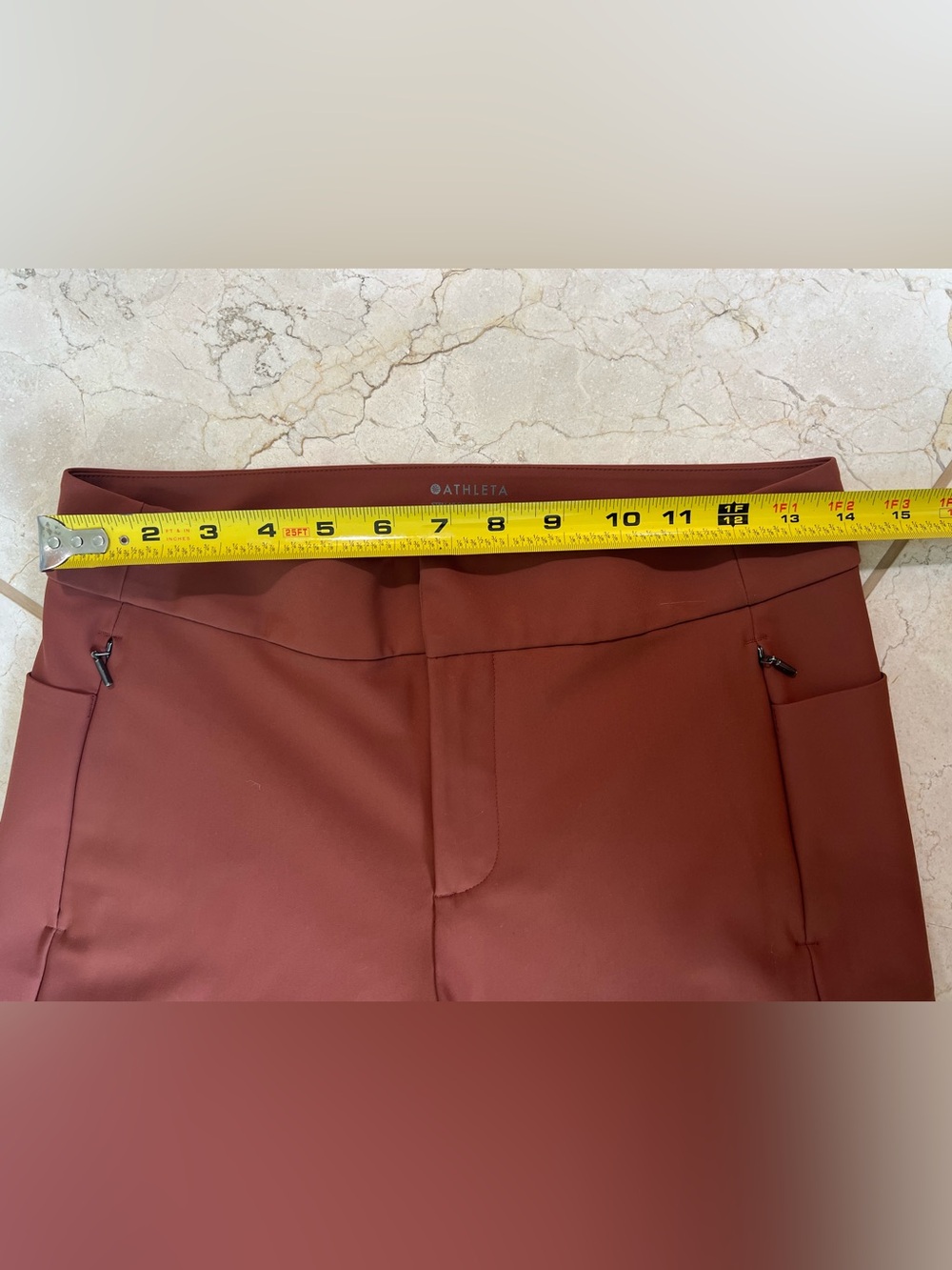 Athleta Stellar Office Travel Pants Sz 6 Rust Brown Athleisure Skinny Trouser - Picture 7 of 10